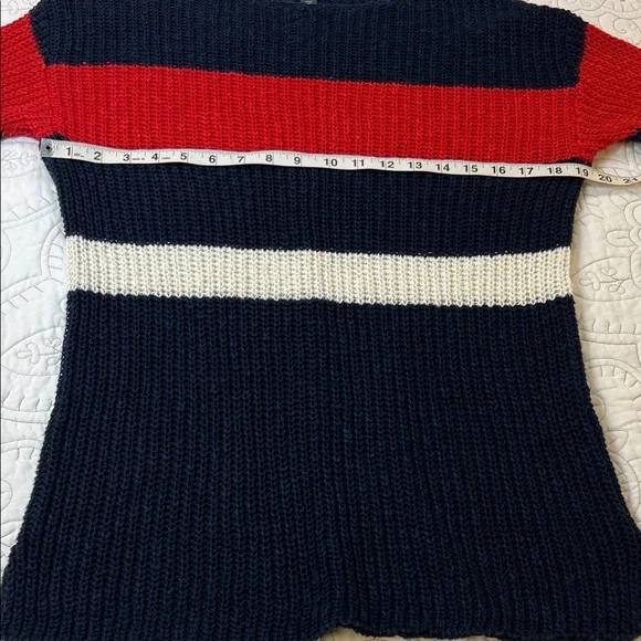 Lauren Ralph Lauren Striped Linen Long Sleeve Knit Crewneck Sweater - Women’s M - Picture 5 of 7